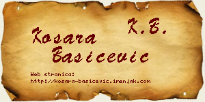 Kosara Bašičević vizit kartica